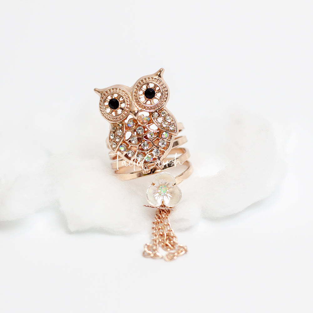 Borneo Owl Ring Scarf Buckle Main image