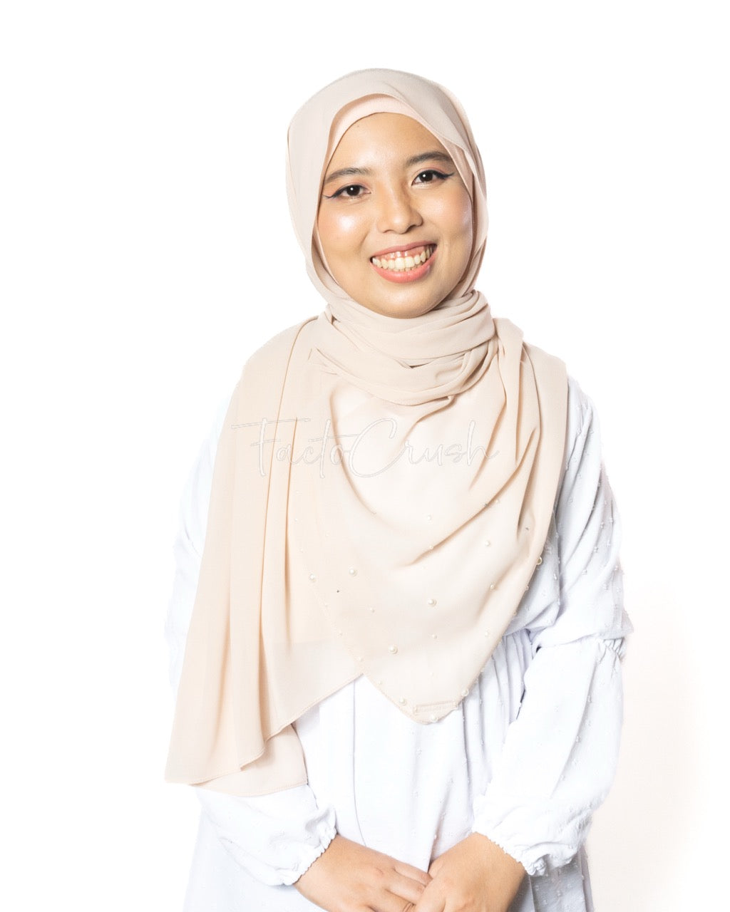 Kejora Nude Chiffon Shawl