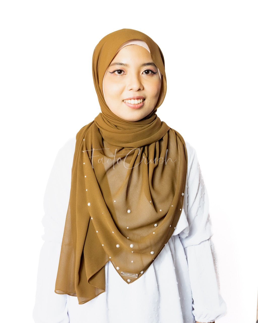 Kejora Dark Brown Chiffon Shawl