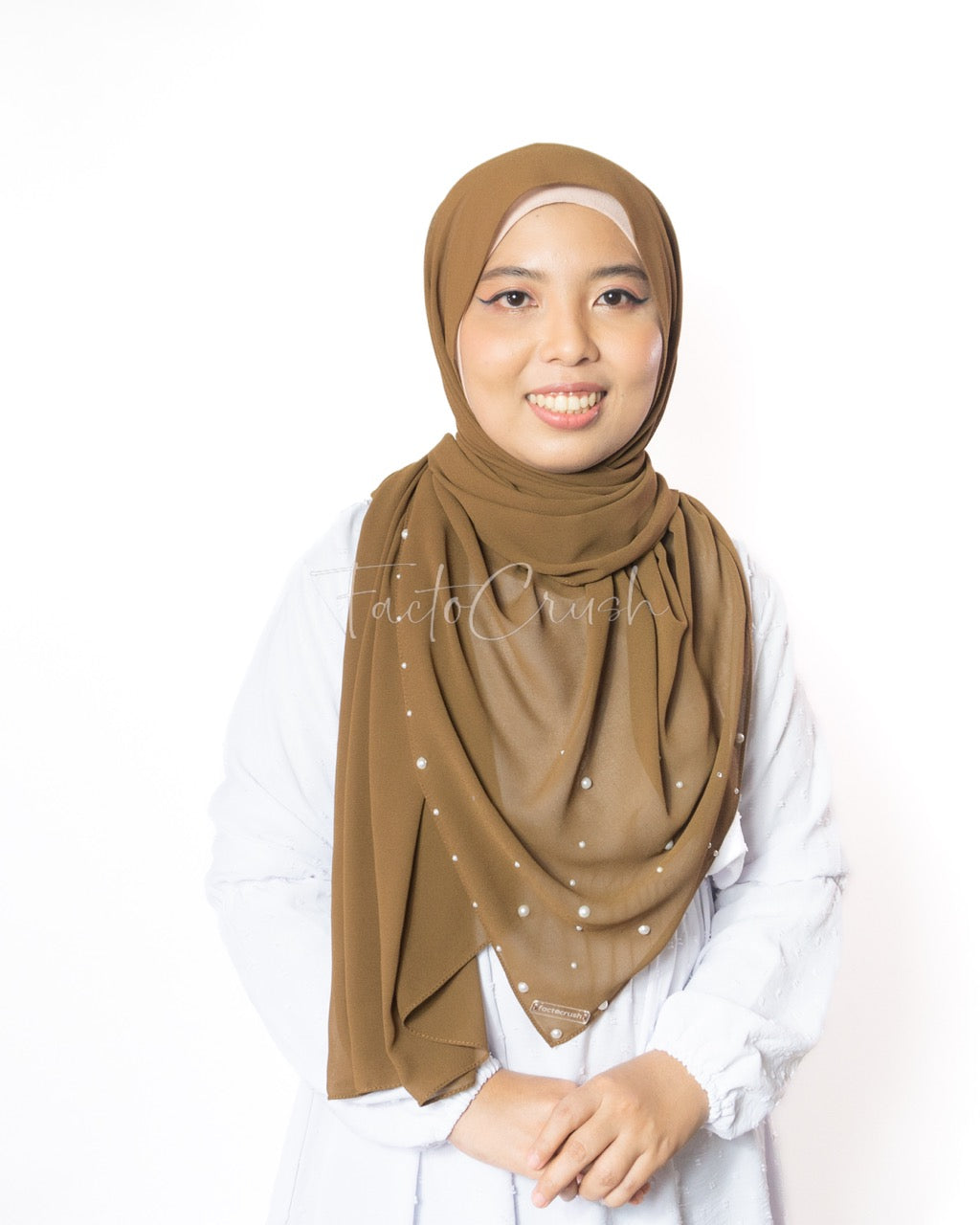 Kejora Dark Brown Chiffon Shawl