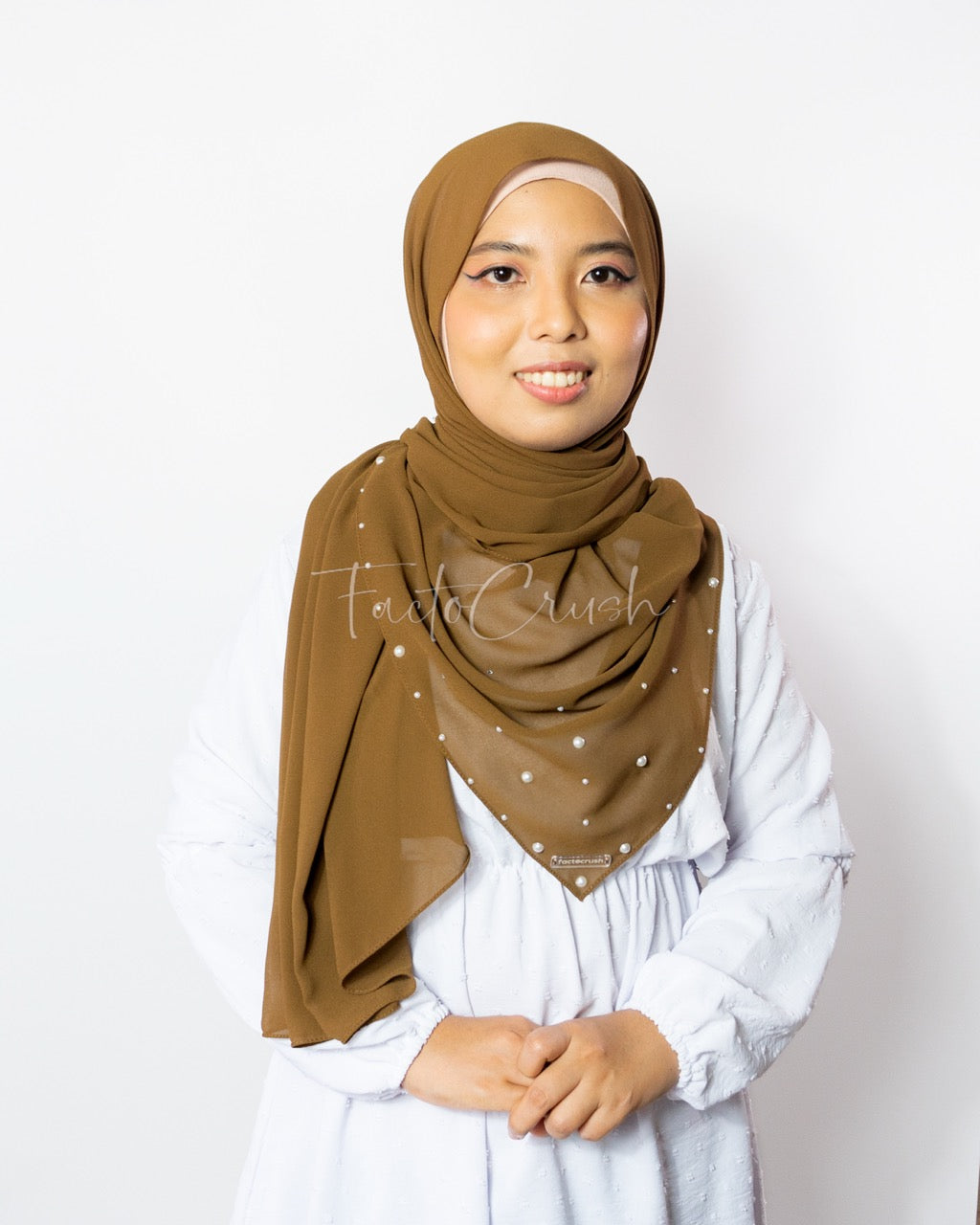 Kejora Dark Brown Chiffon Shawl