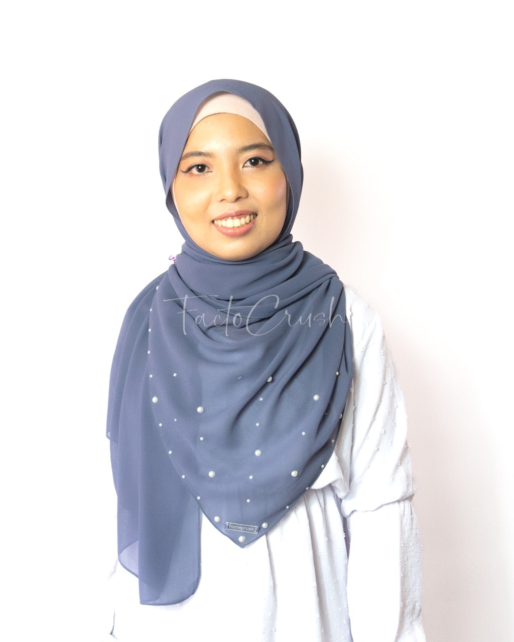 Kejora Dark Grey Chiffon Shawl