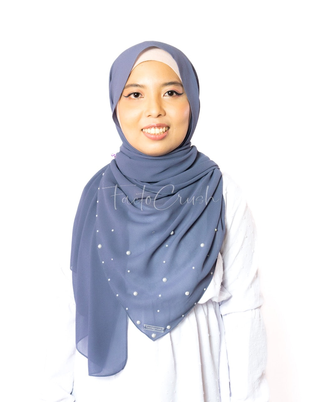 Kejora Dark Grey Chiffon Shawl