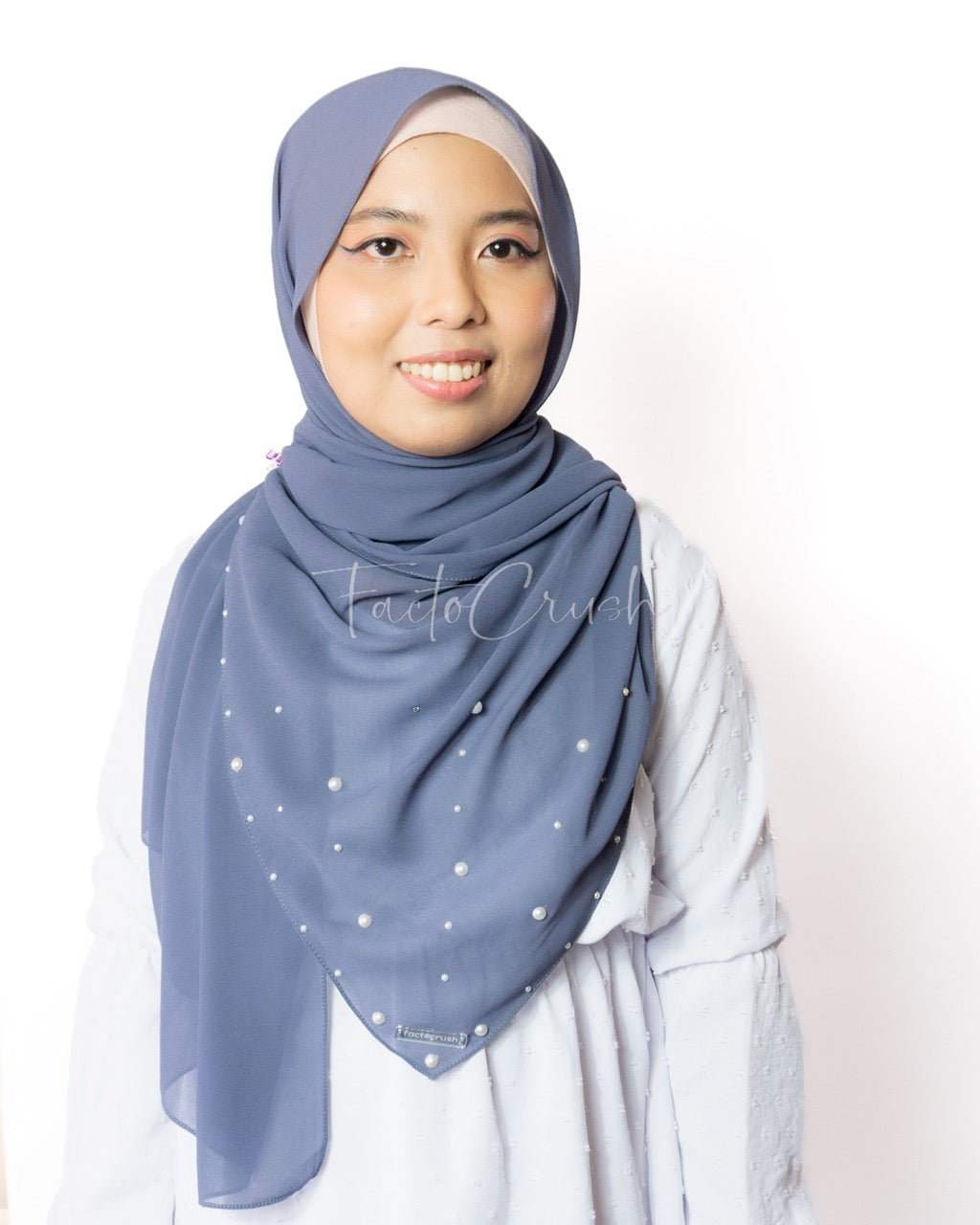 Kejora Dark Grey Chiffon Shawl
