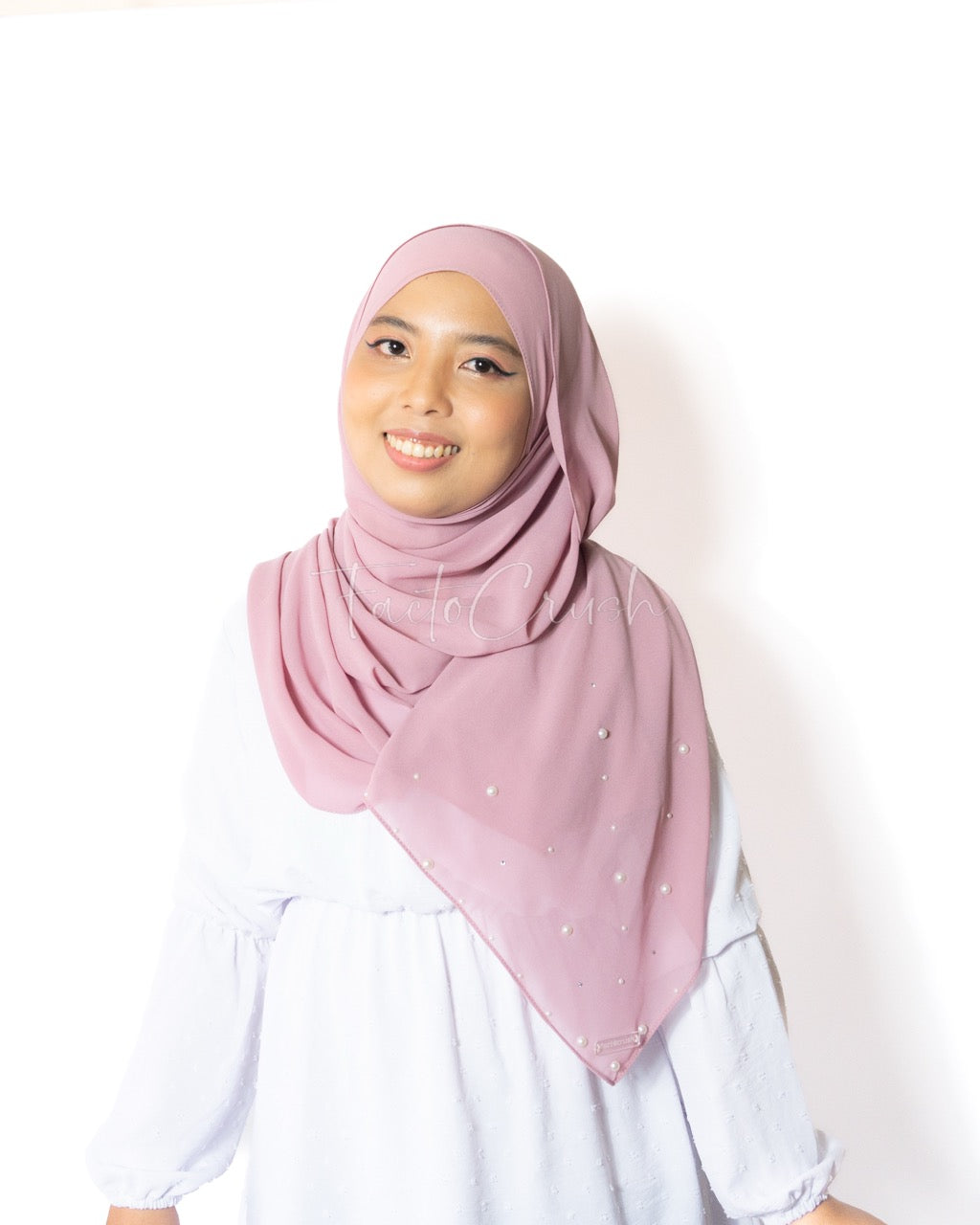 Kejora Light Pink Chiffon Shawl
