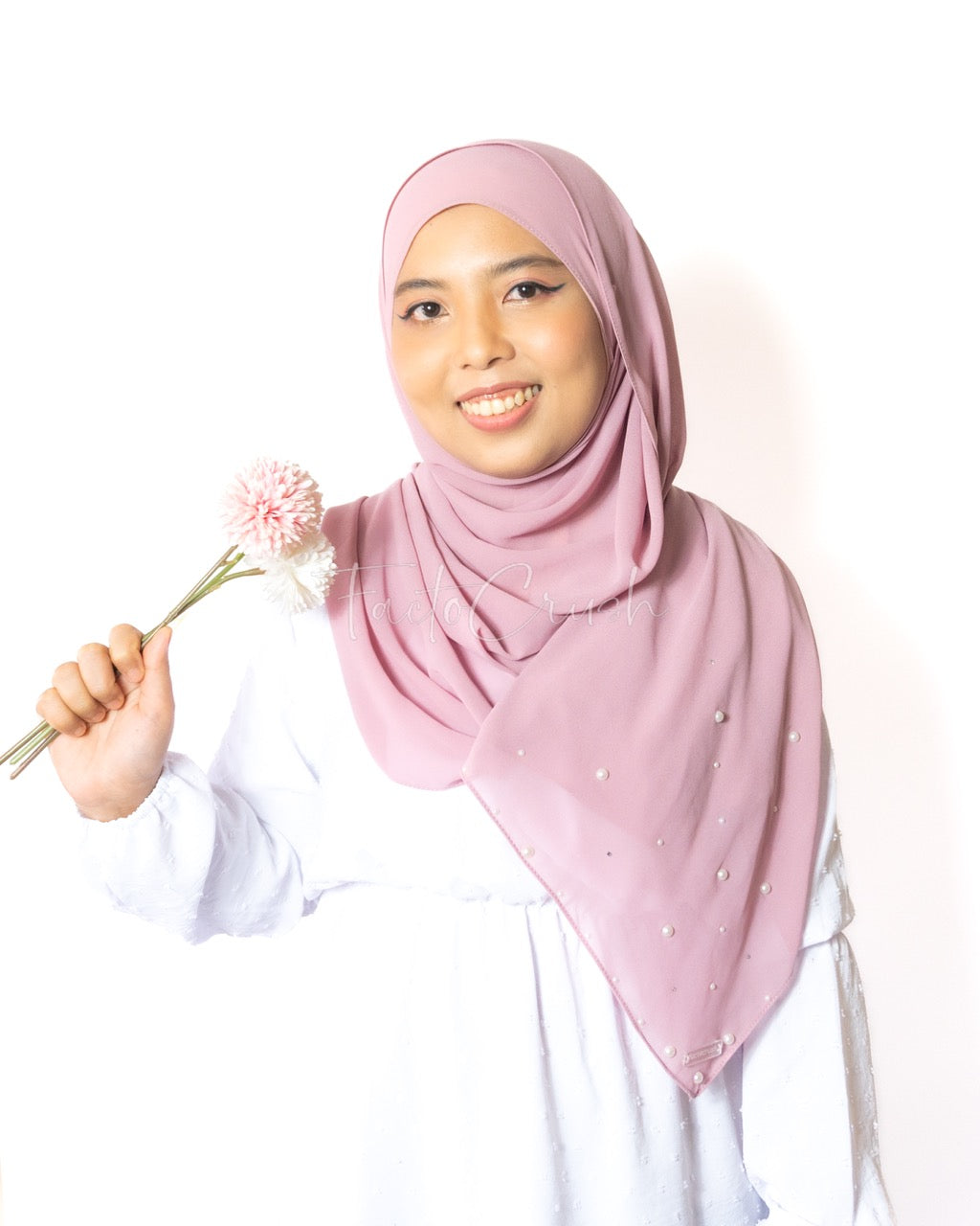Kejora Light Pink Chiffon Shawl