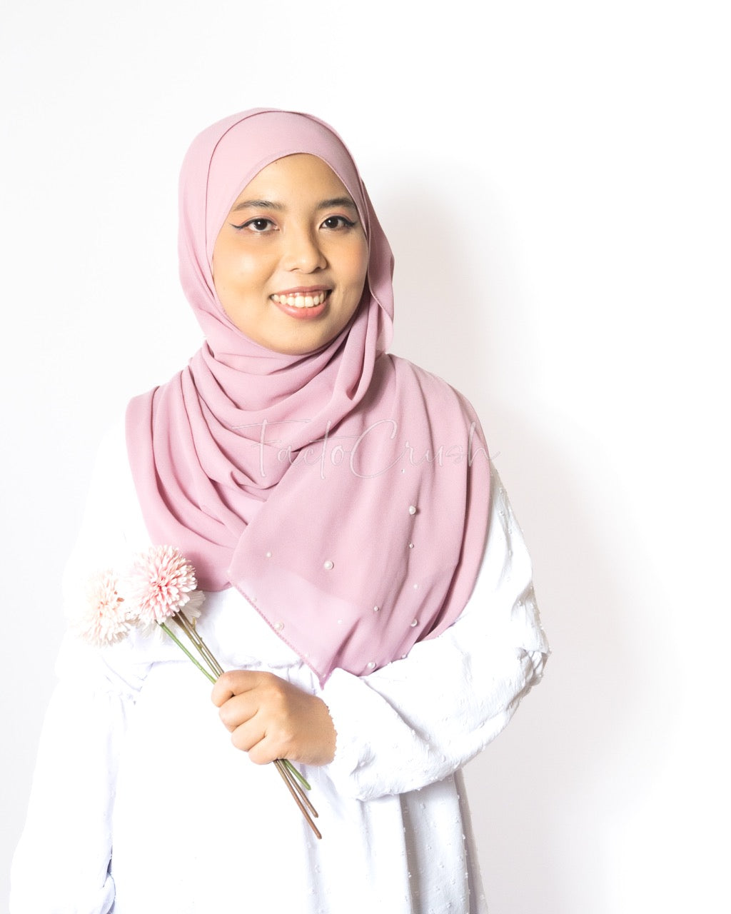 Kejora Light Pink Chiffon Shawl