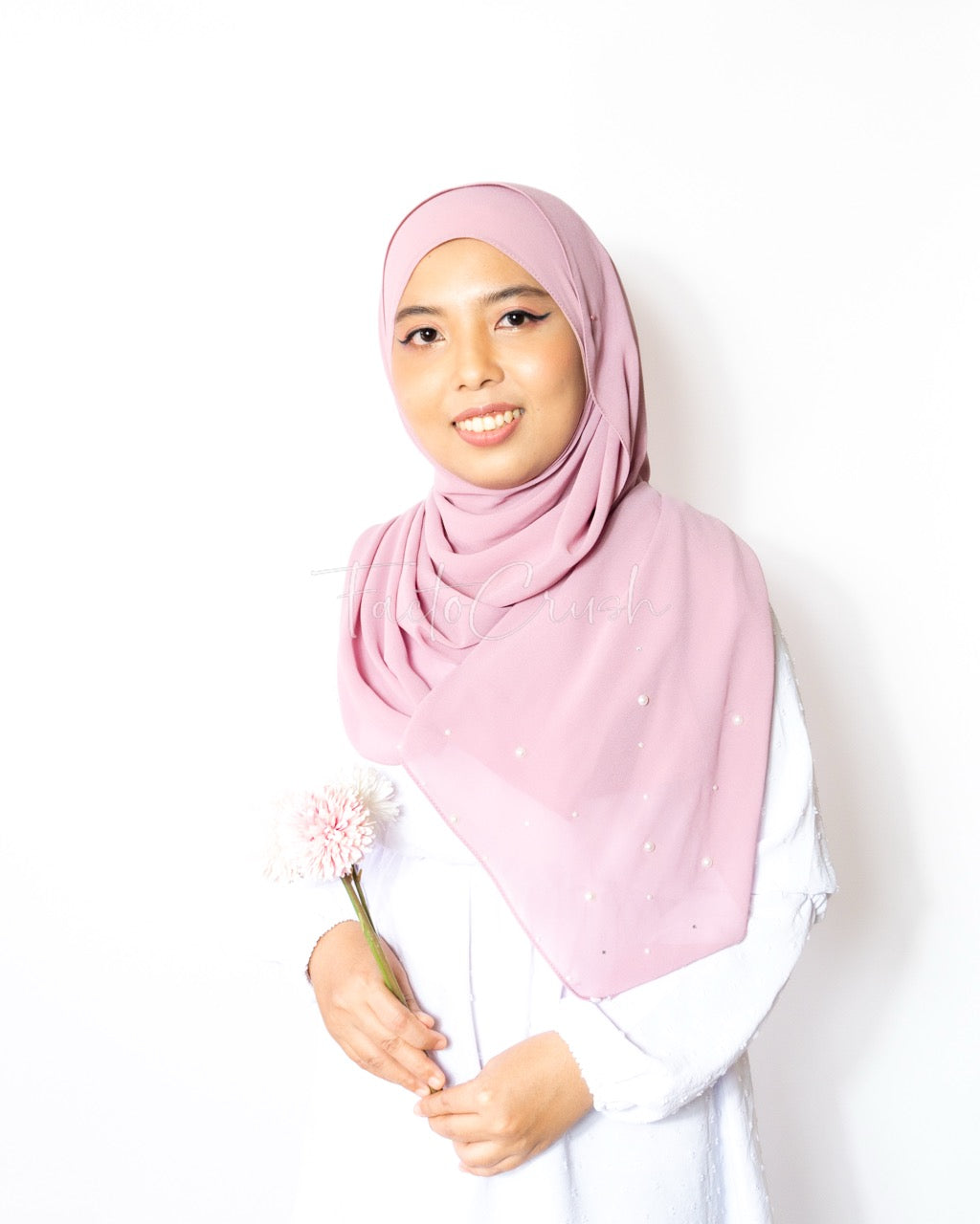 Kejora Light Pink Chiffon Shawl