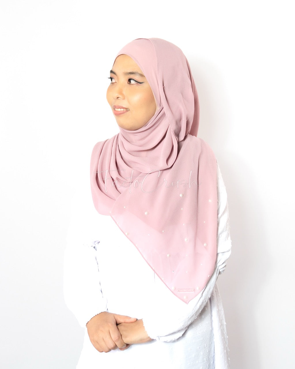 Kejora Light Pink Chiffon Shawl