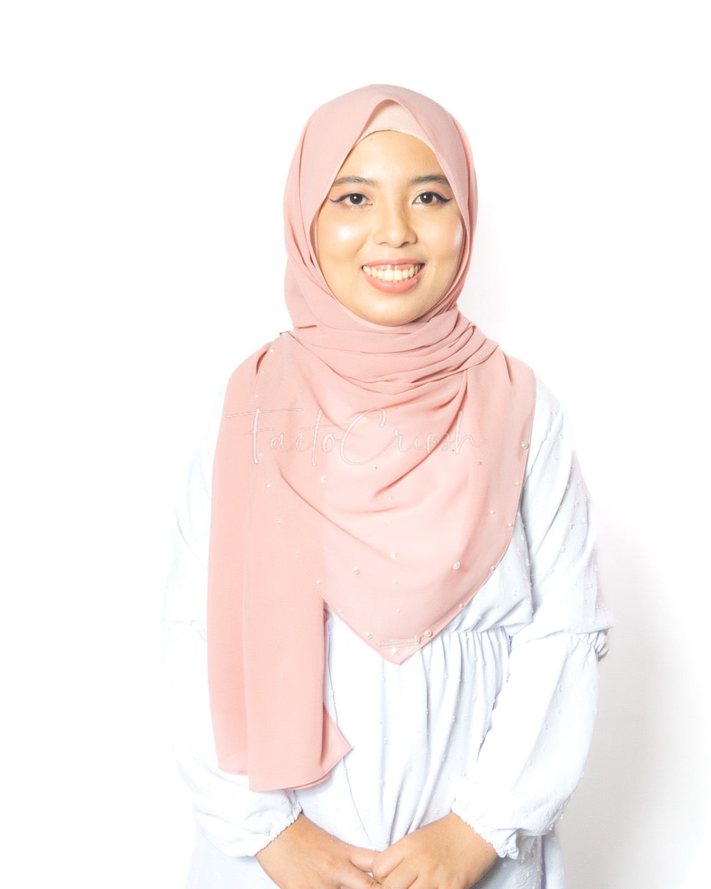 Kejora Light Rose Chiffon Shawl Main image