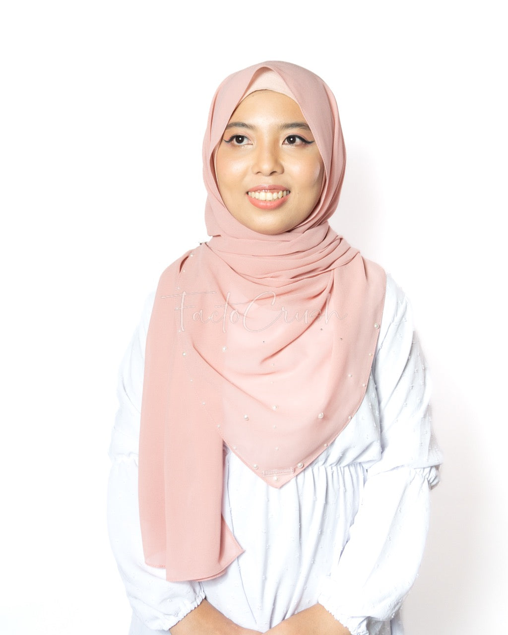 Kejora Light Rose Chiffon Shawl