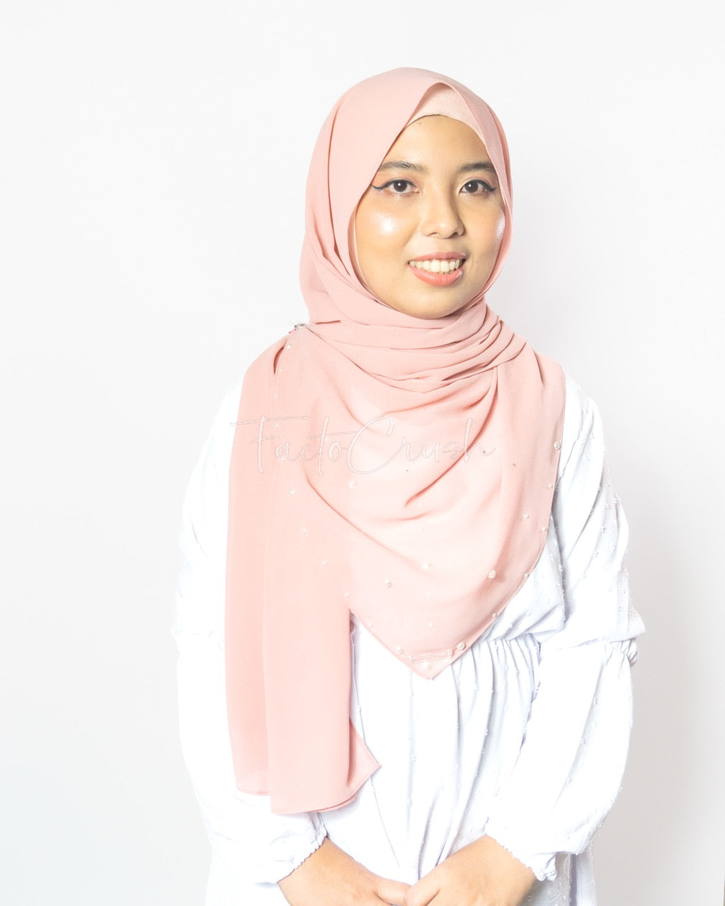 Kejora Light Rose Chiffon Shawl