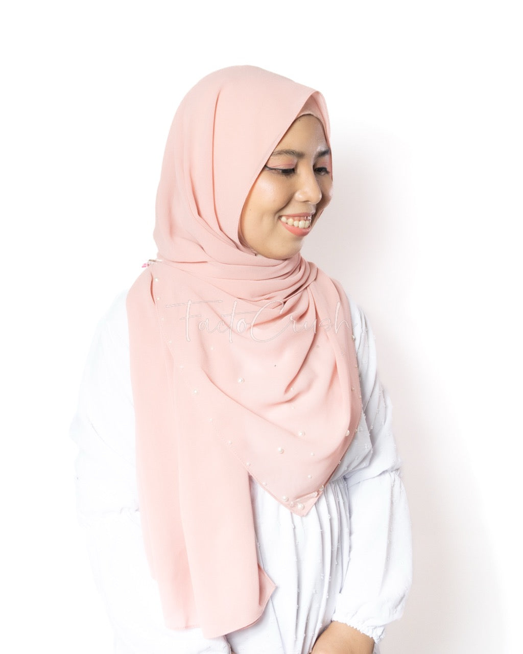 Kejora Light Rose Chiffon Shawl