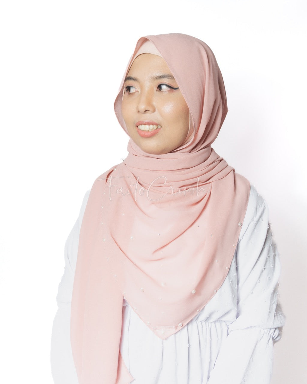 Kejora Light Rose Chiffon Shawl